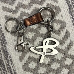 B. Makowsky Brown copper and Silver Key Holder bag charm